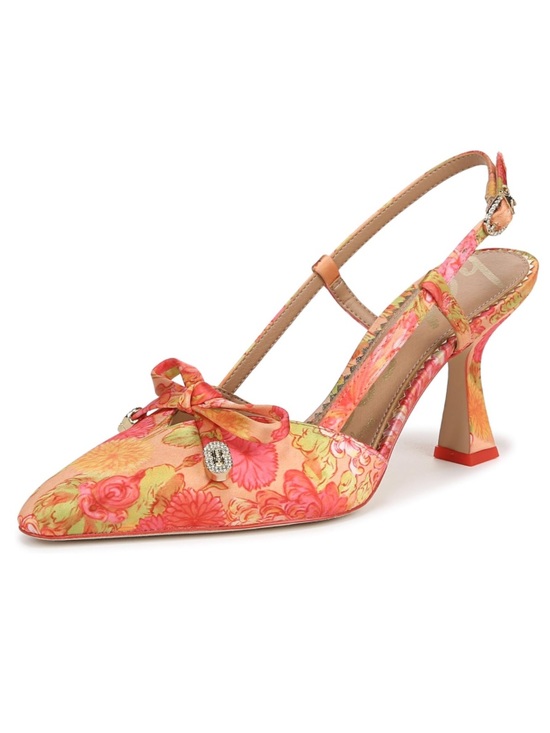 Circus by Sam Edelman Shoes - Circus by Sam Edelman Monica Floral Slingback Heel in Apricot Haze Multi 8.5 NEW